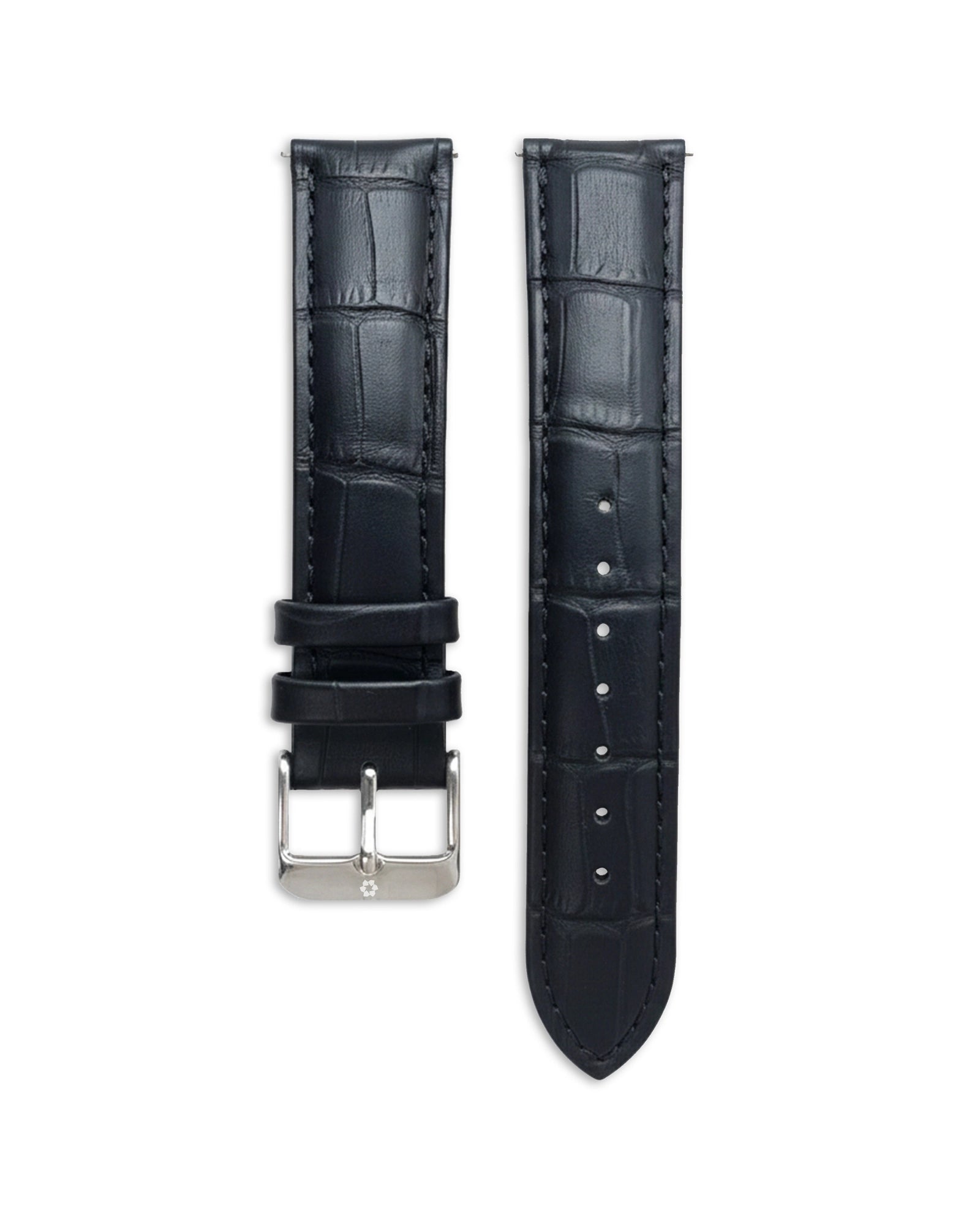 Cinturino In Pelle Nera 20mm