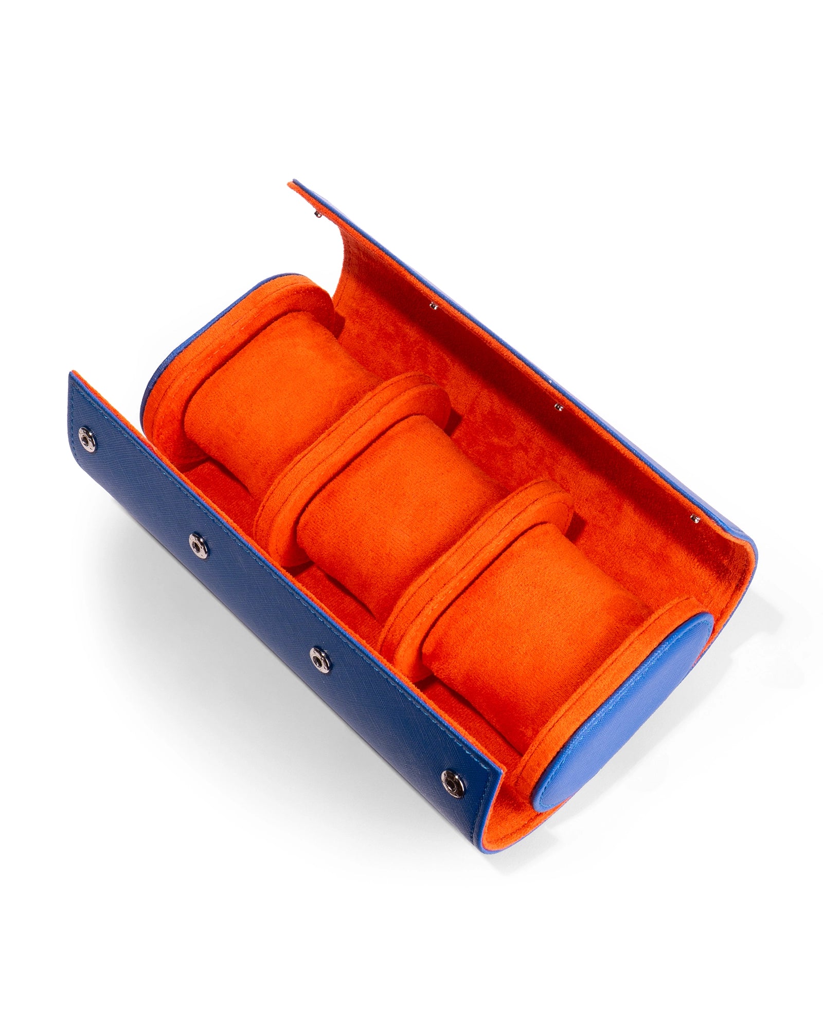 Cassa per orologi blu e arancione - 3 orologi