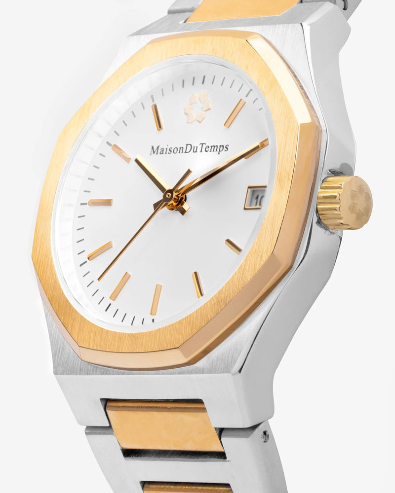 MTGamma Femme Blanc Acier Doré Jaune