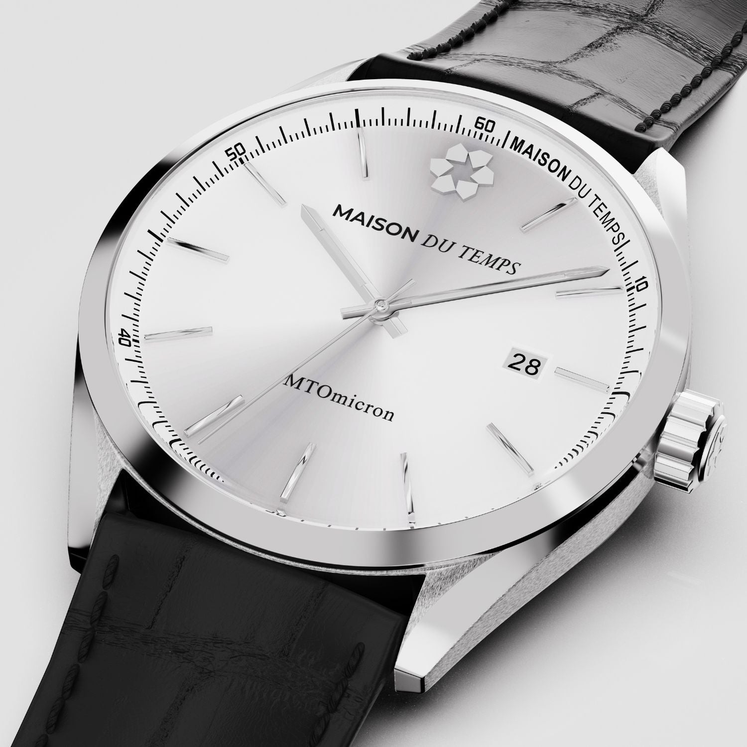 Montre homme 38mm bracelet cuir 