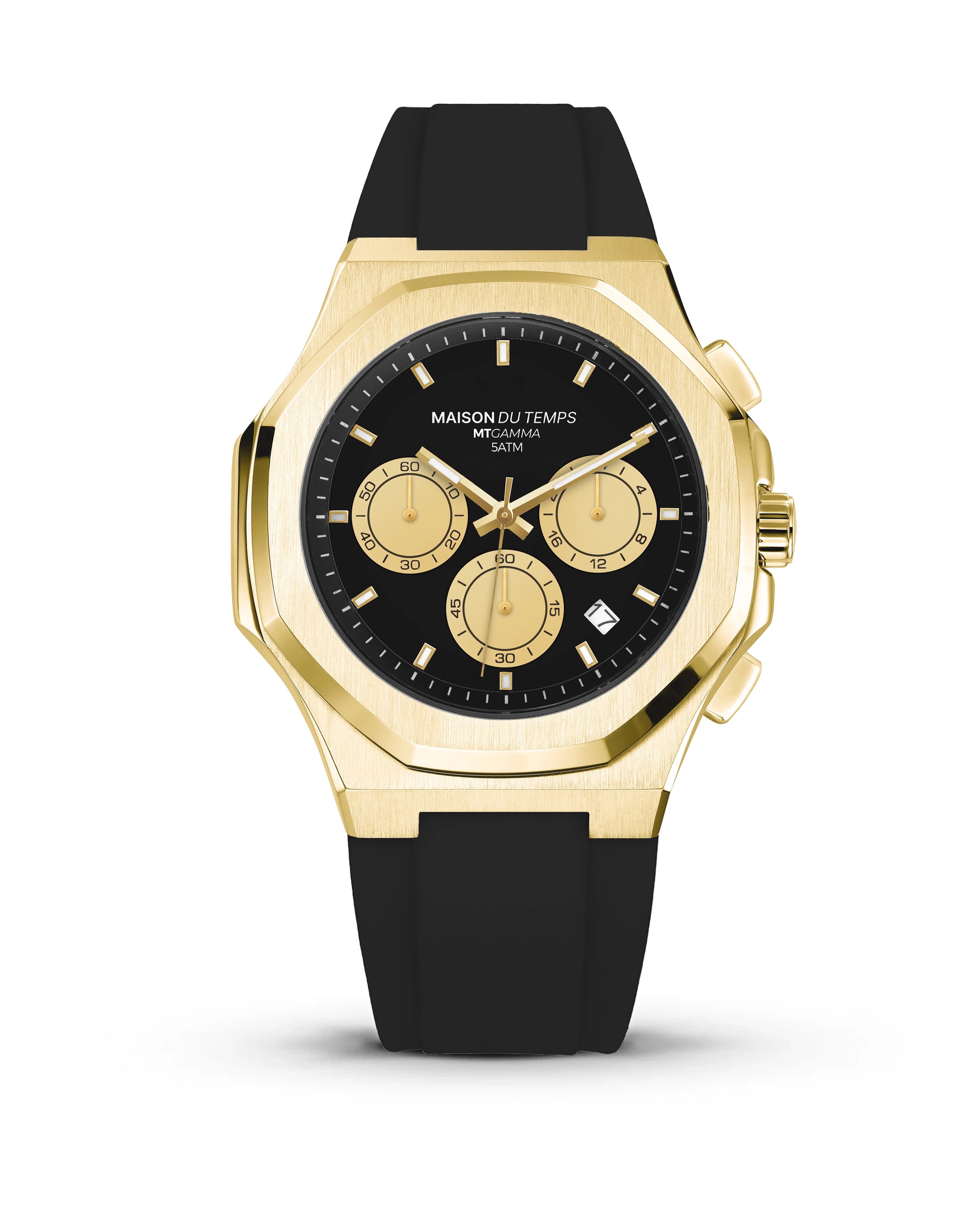 MTGamma Chronographe Noir - Gold Silicone Noir