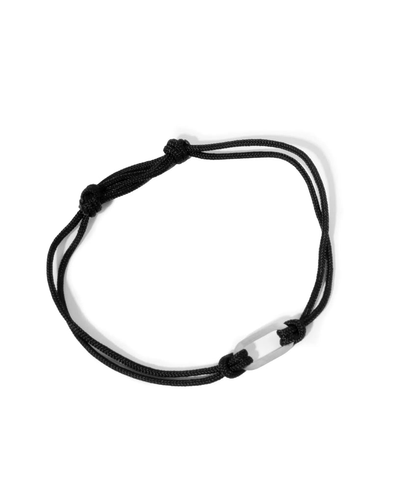 Bracciale ovale in corda nera