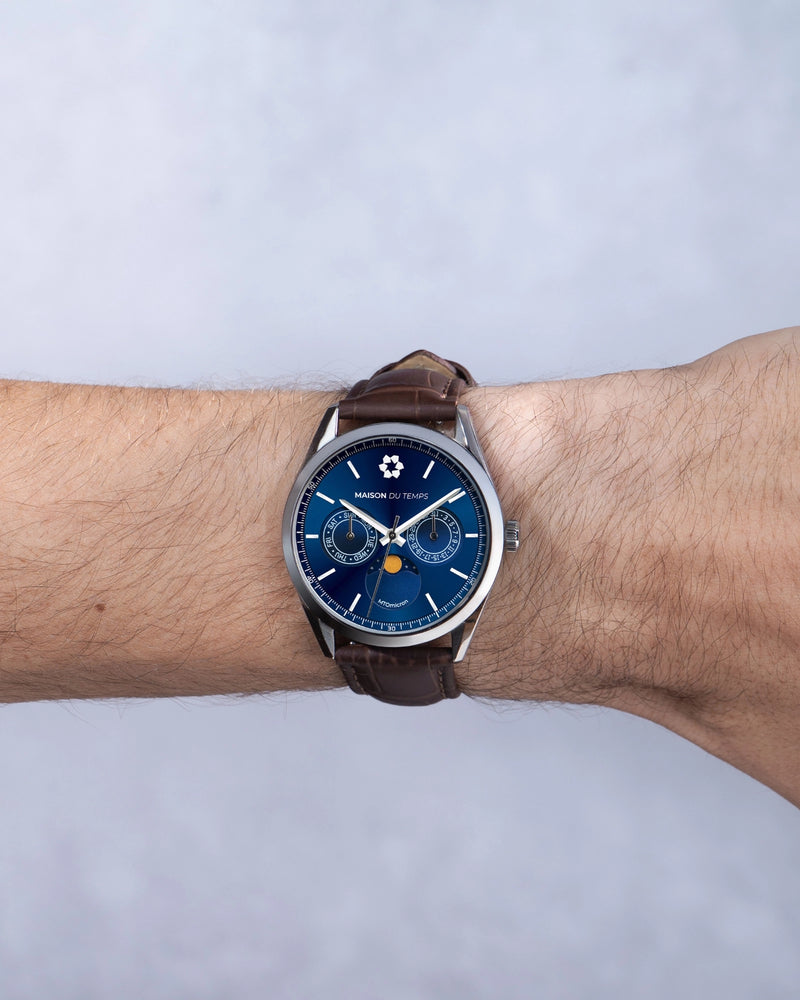 MTOmicron MoonPhase Blu acciaio