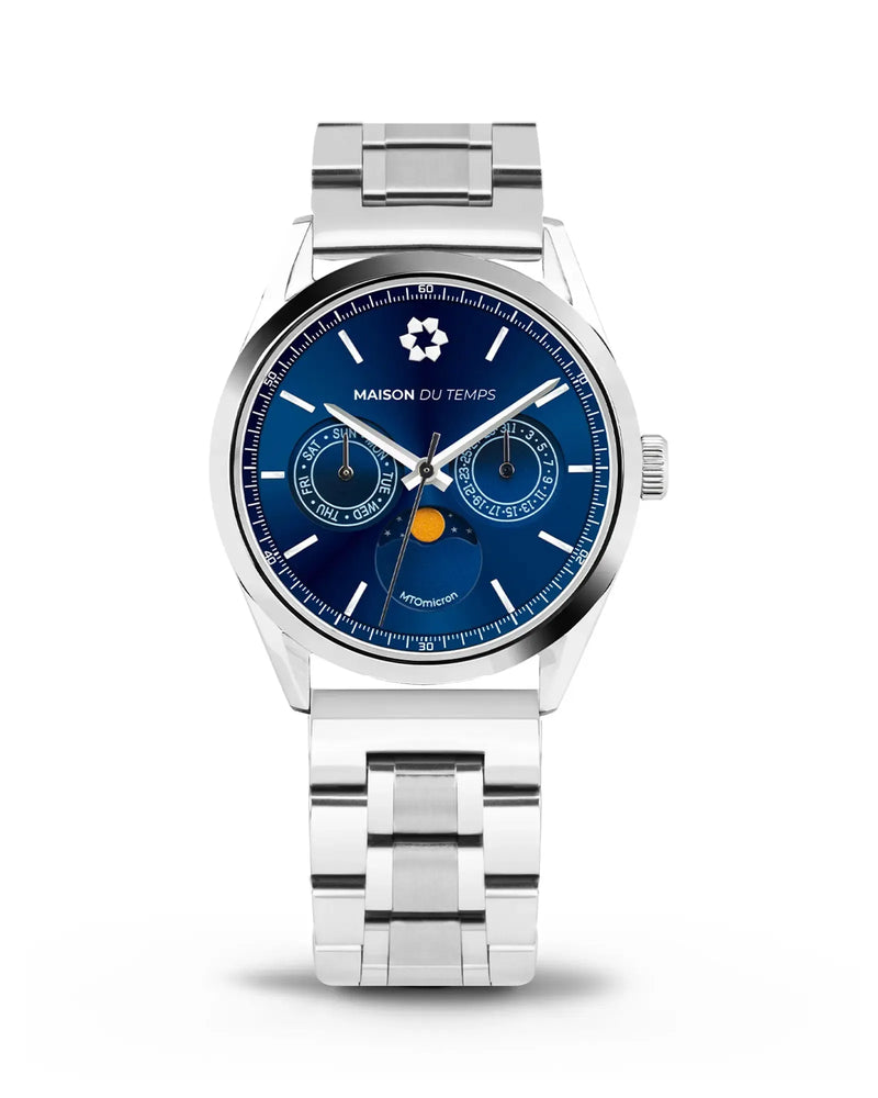 MTOmicron MoonPhase Blu acciaio